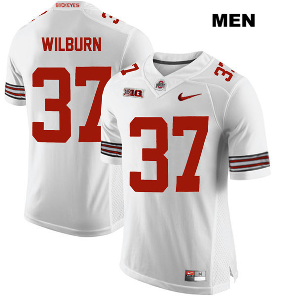 Ohio State Buckeyes Men's Trayvon Wilburn #37 White Authentic Nike College NCAA Stitched Football Jersey JS19X22VY